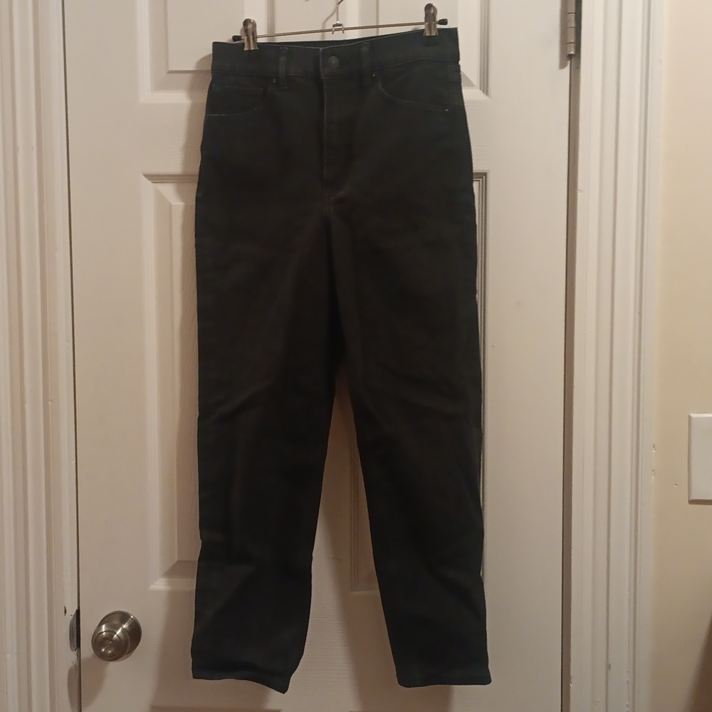 Express Black Super High Rise Mom Jean